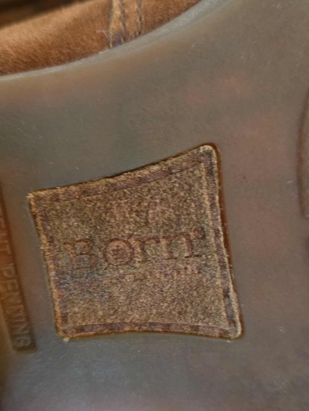 Born Sylvia Brown Suede Booties Woven Detail 7M - Picture 7 of 10